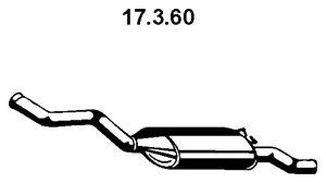 Silencieux arrière EBERSPÄCHER 17.3.60