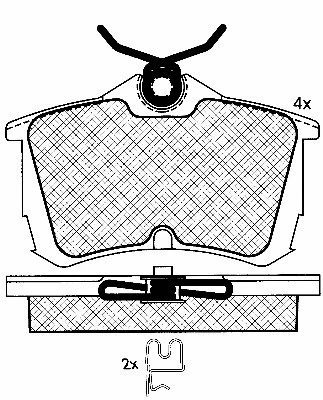 Kit de plaquettes de frein, frein à disque BSF 10911