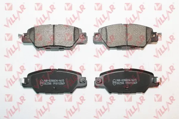 Kit de plaquettes de frein, frein à disque VILLAR 626.2069