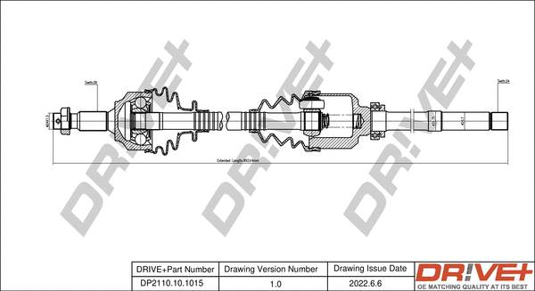 Arbre de transmission Dr!ve+ DP2110.10.1015