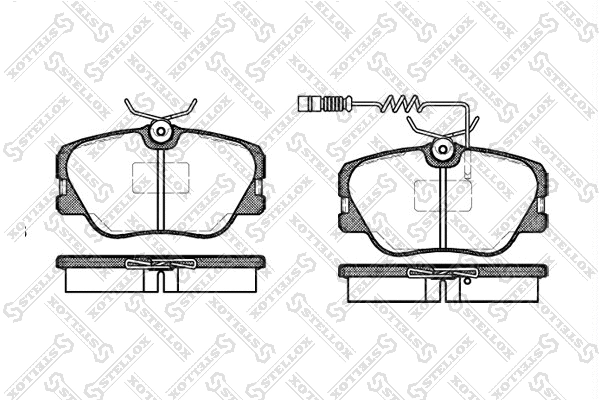 Kit de plaquettes de frein, frein à disque STELLOX 200 002B-SX