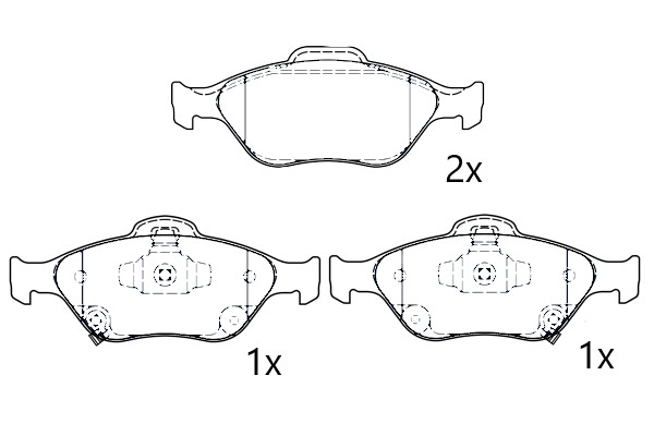 Kit de plaquettes de frein, frein à disque Omnicraft 2677779
