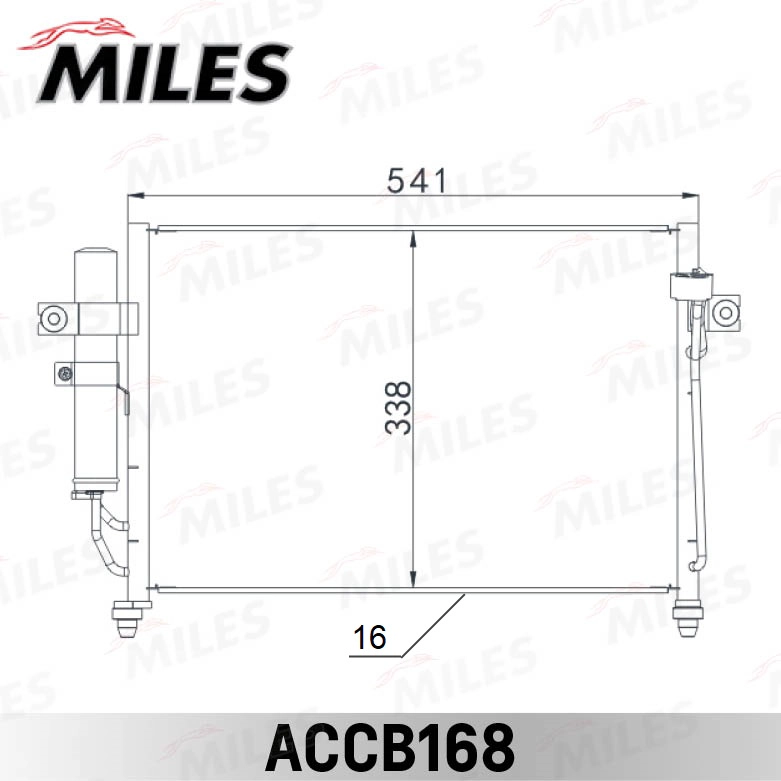 Condenseur, climatisation MILES ACCB168