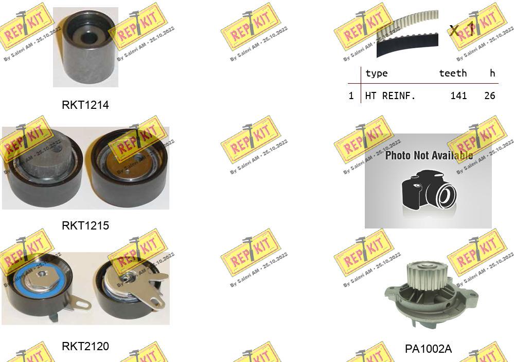 Pompe à eau + kit de courroie crantée REPKIT RKTK1294PA