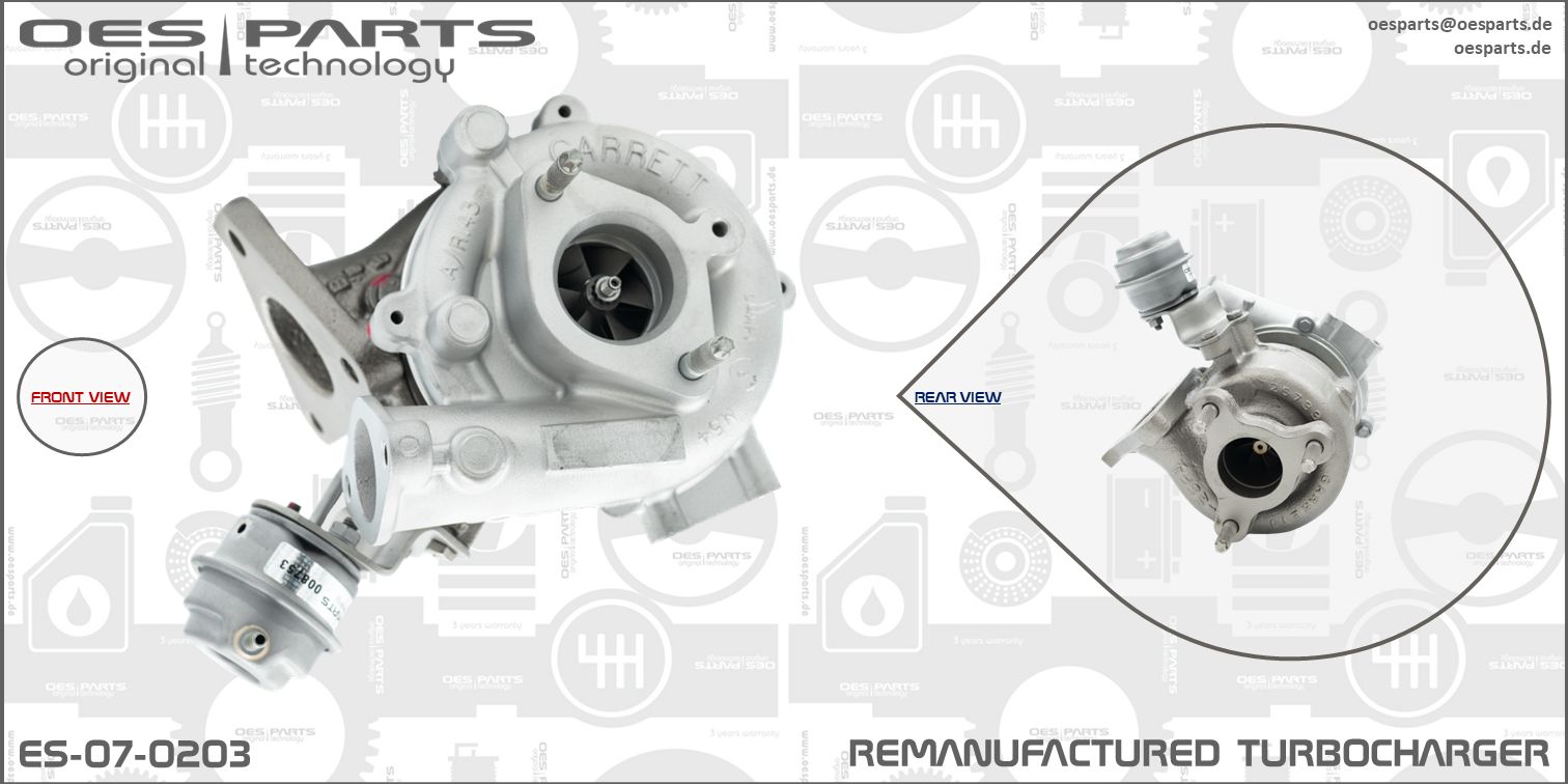 Turbocompresseur, suralimentation OES PARTS ES-07-0203