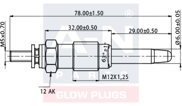 Bougie de préchauffage A-N PARTS A-N078141