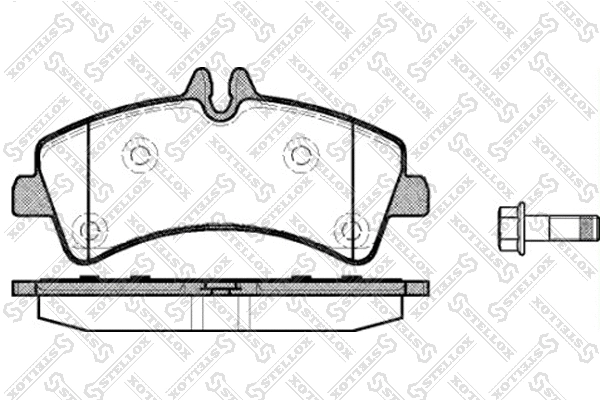 Kit de plaquettes de frein, frein à disque STELLOX 1258 000-SX
