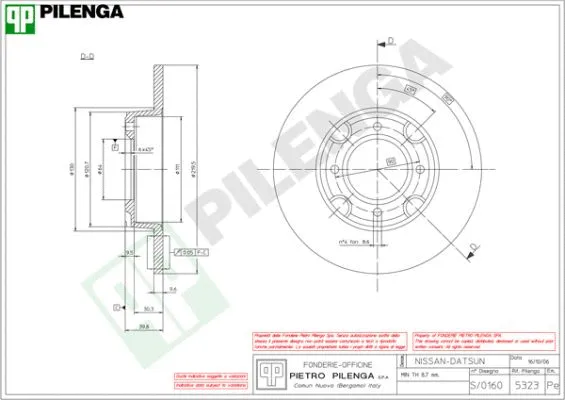 Disque de frein PILENGA 5323