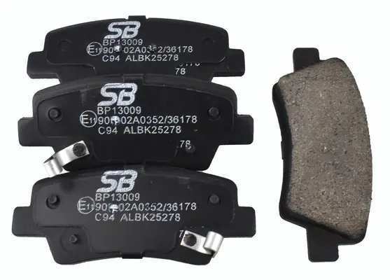 Kit de plaquettes de frein, frein à disque SB BP13009