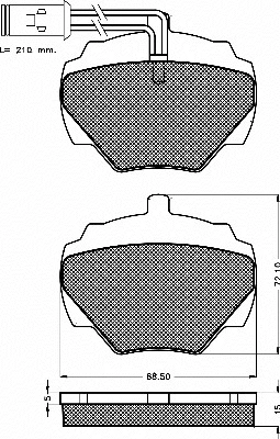 Kit de plaquettes de frein, frein à disque BSF 10469