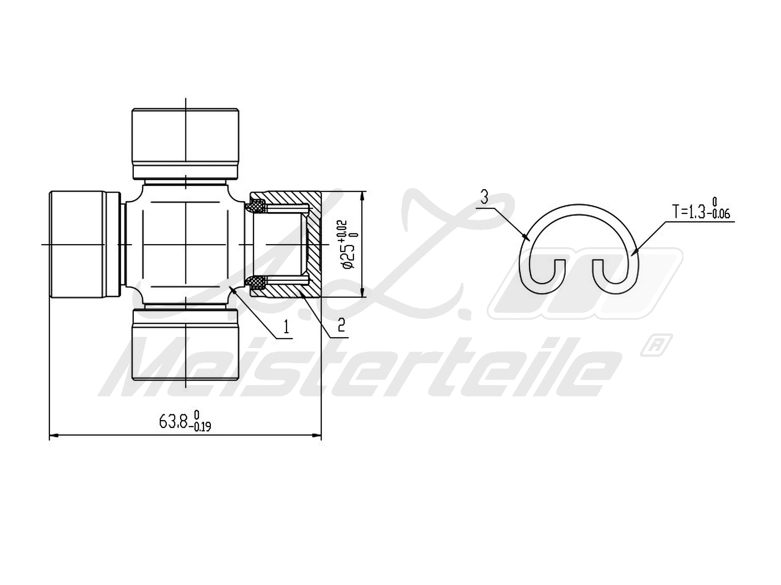 Joint, arbre de transmission A.Z. Meisterteile AZMT-42-041-1006