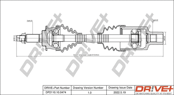 Arbre de transmission Dr!ve+ DP2110.10.0474
