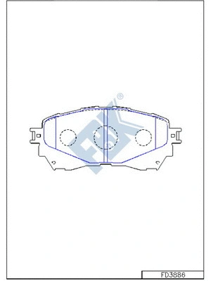 Kit de plaquettes de frein, frein à disque FBK FD3886