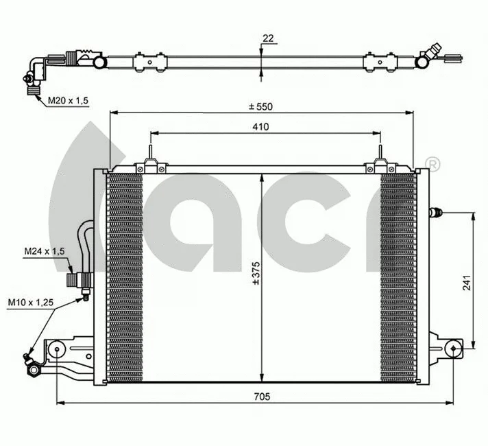 Condenseur, climatisation ACR 300044