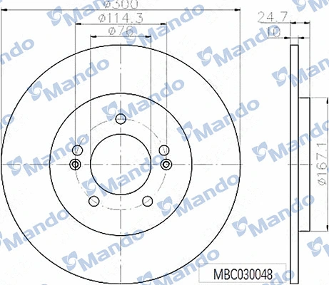 Disque de frein MANDO MBC030048