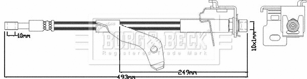 Flexible de frein BORG & BECK BBH7973