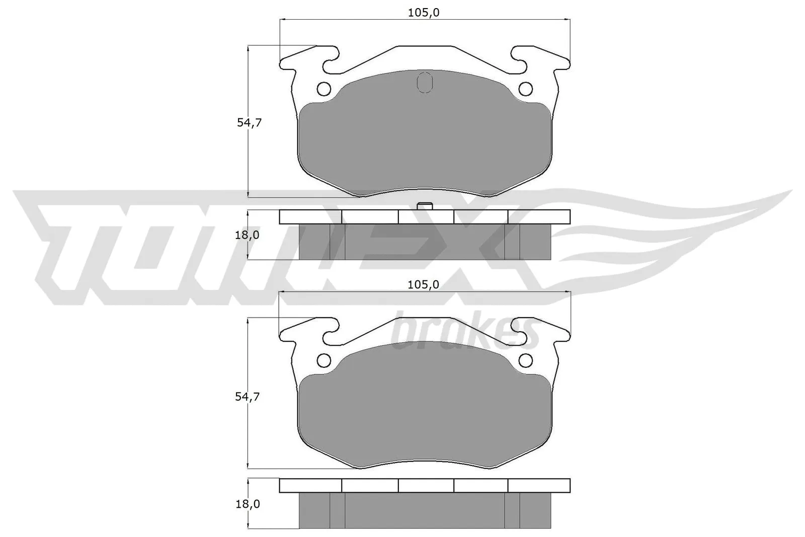 Kit de plaquettes de frein, frein à disque TOMEX Brakes TX 10-50