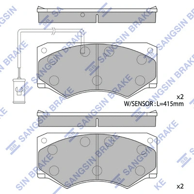 Kit de plaquettes de frein, frein à disque Hi-Q SP4181