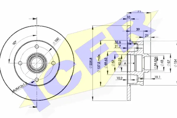 Disque de frein ICER 78BD3393-1