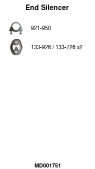 Silencieux arrière FA1 MD001751
