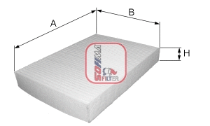 Filtre, air de l'habitacle SOFIMA S 3122 C