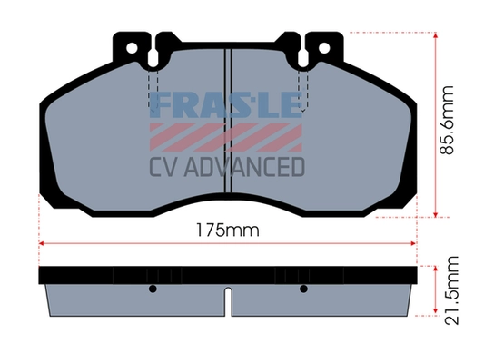 Kit de plaquettes de frein, frein à disque FRAS-LE PD/104-CV