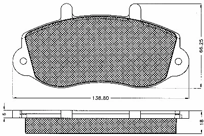 Kit de plaquettes de frein, frein à disque BSF 10619