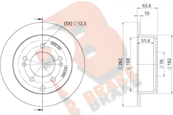 Disque de frein R BRAKE 78RBD25169
