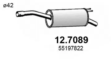 Silencieux arrière ASSO 12.7089
