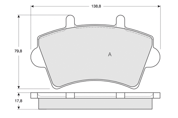Kit de plaquettes de frein, frein à disque PROCODIS FRANCE PF1302