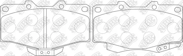 Kit de plaquettes de frein, frein à disque NiBK PN1387