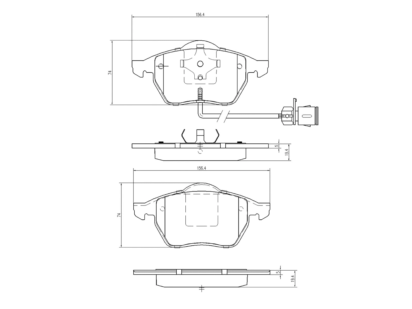 Kit de plaquettes de frein, frein à disque A.Z. Meisterteile AZMT-44-022-1370