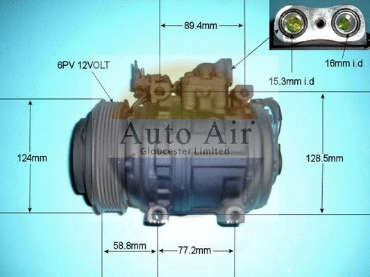 Compresseur, climatisation AUTO AIR GLOUCESTER 14-6240R
