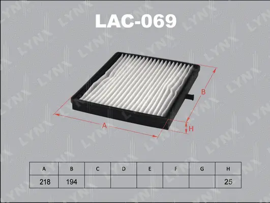 Filtre, air de l'habitacle LYNXAUTO LAC-069