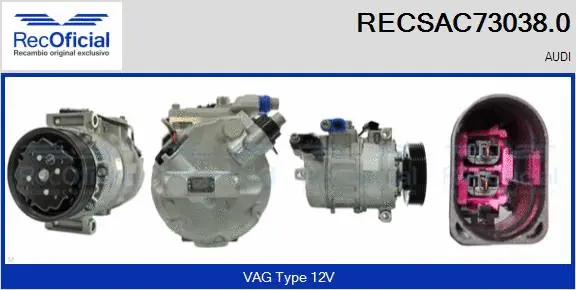 Compresseur, climatisation RECOFICIAL RECSAC73038.0