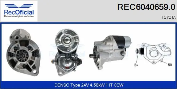 Démarreur RECOFICIAL REC6040659.0