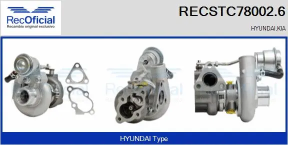 Turbocompresseur, suralimentation RECOFICIAL RECSTC78002.6