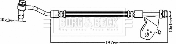 Flexible de frein BORG & BECK BBH8175