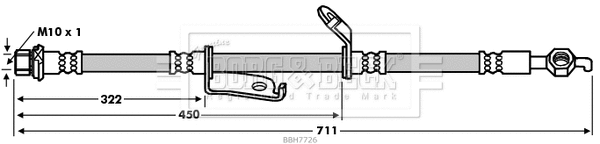 Flexible de frein BORG & BECK BBH7726
