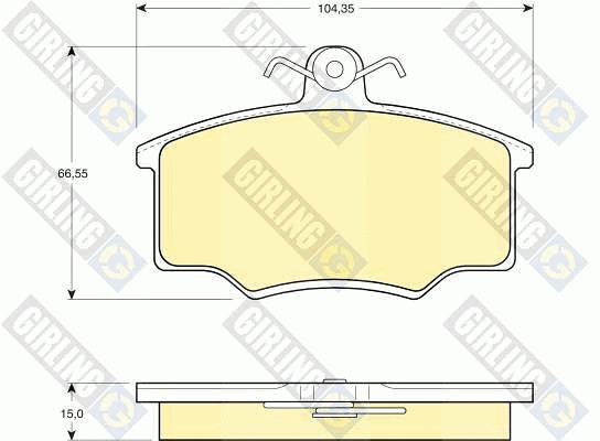 Kit de plaquettes de frein, frein à disque GIRLING 6104031