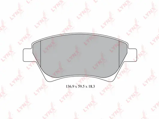 Kit de plaquettes de frein, frein à disque LYNXAUTO BD-6314