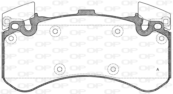 Kit de plaquettes de frein, frein à disque OPEN PARTS BPA1463.00