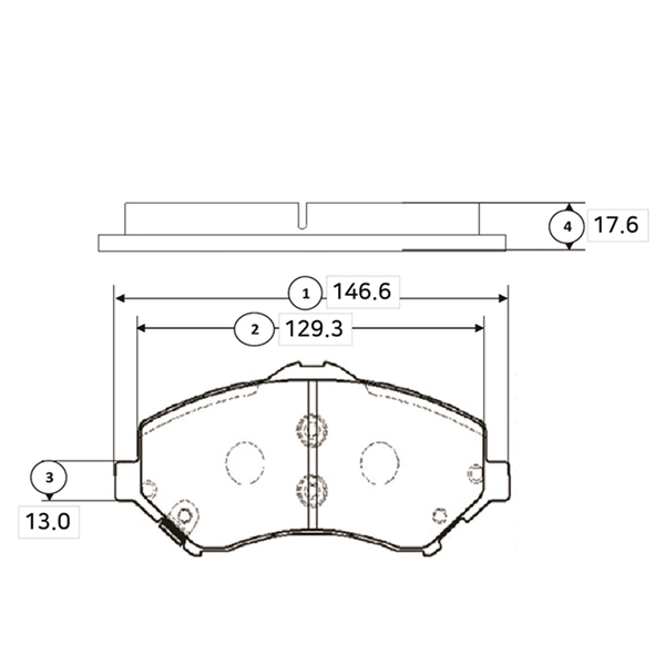 Kit de plaquettes de frein, frein à disque CTR GK0121