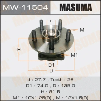 Kit de roulements de roue MASUMA MW-11504