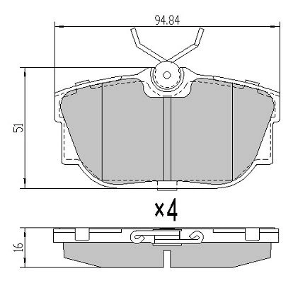 Kit de plaquettes de frein, frein à disque FREMAX FBP-1162