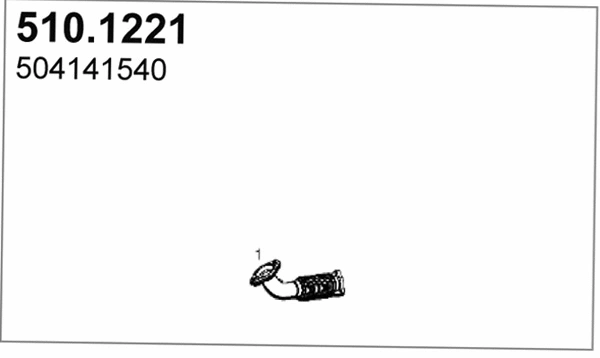 Tuyau d'échappement ASSO 510.1221