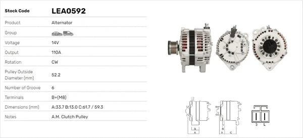 Alternateur LUSA LEA0592