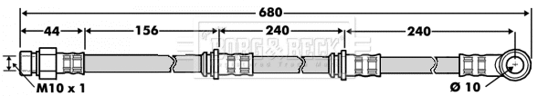 Flexible de frein BORG & BECK BBH7503
