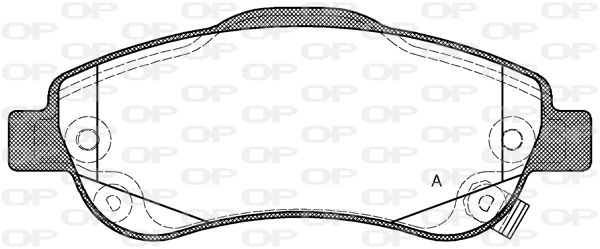 Kit de plaquettes de frein, frein à disque OPEN PARTS BPA1289.02