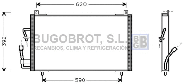 Condenseur, climatisation BUGOBROT 62-PE5182